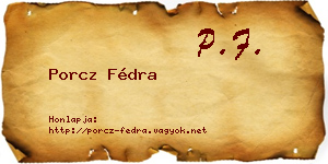Porcz Fédra névjegykártya
